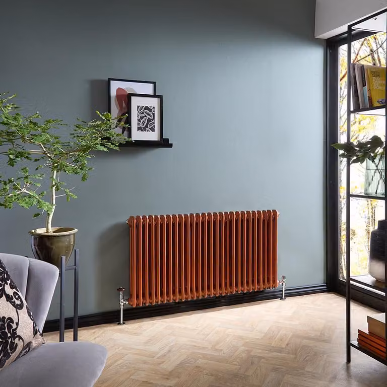 Radiatore Tradizionale a Doppia Colonna Orizzontale - Rame Metallizzato - 600mm x 1190mm - Regent