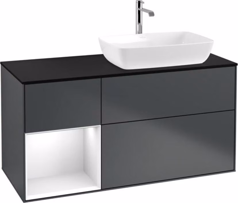 Mobiletto V&B Finion 120 cm, Pl b m, Rg g w Lac, md bl. m Lac