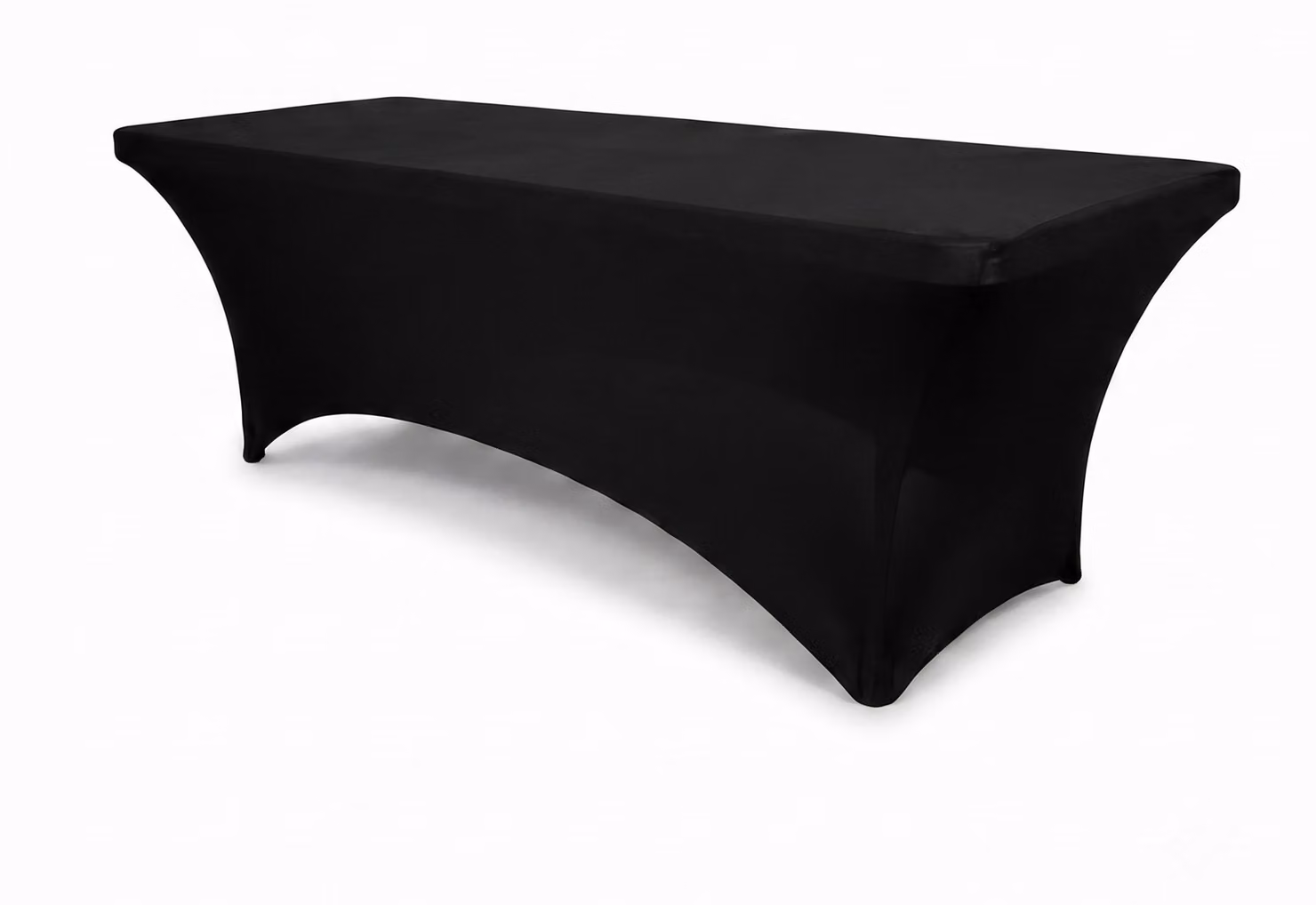 IvoQ Copritavolo elasticizzato nero - 183 x 76 x 76 cm - Per tavolo pieghevole, tavolo da buffet e tavolo da festa - Rettangolare - Antipiega
