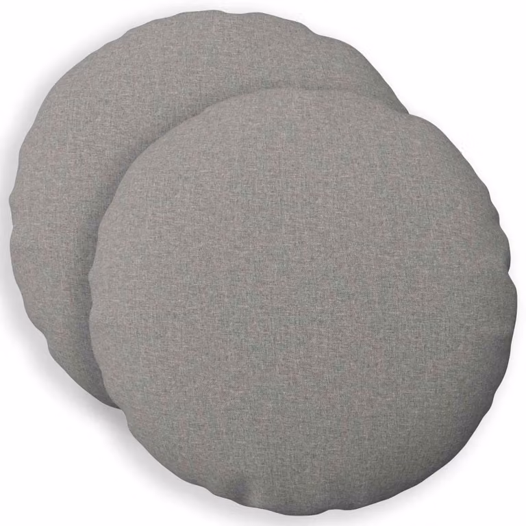 Set di 2 federe rotonde vidaXL HEERLEN in tessuto grigio, Ø 30 cm