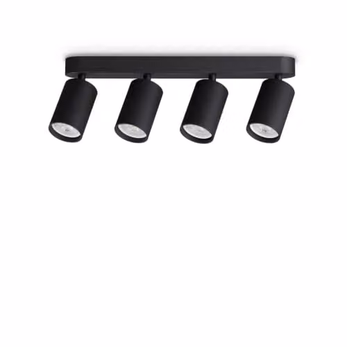 Ideal Lux Plafoniera moderna DYNAMITE 4 luci GU10 nero metallo