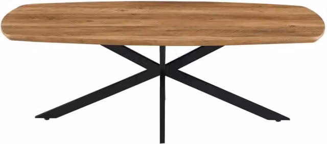 Tavolino TUNIS – Colore legno di mango – Tavolino rettangolare 130x70 cm – MDF & metallo – Design originale