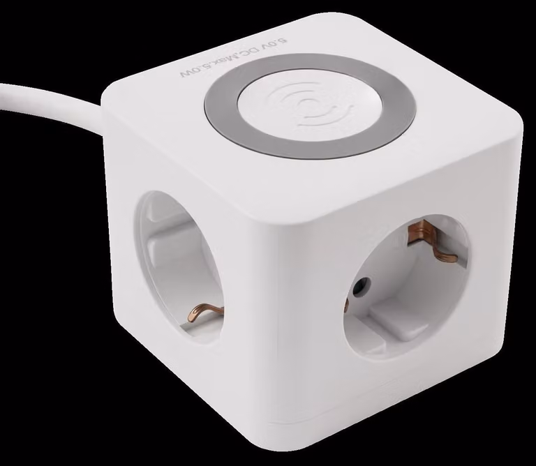Presa da tavolo McPower "BW-03", 3x presa di corrente, 2xUSB-A, 1xUSB-C, ricarica QI