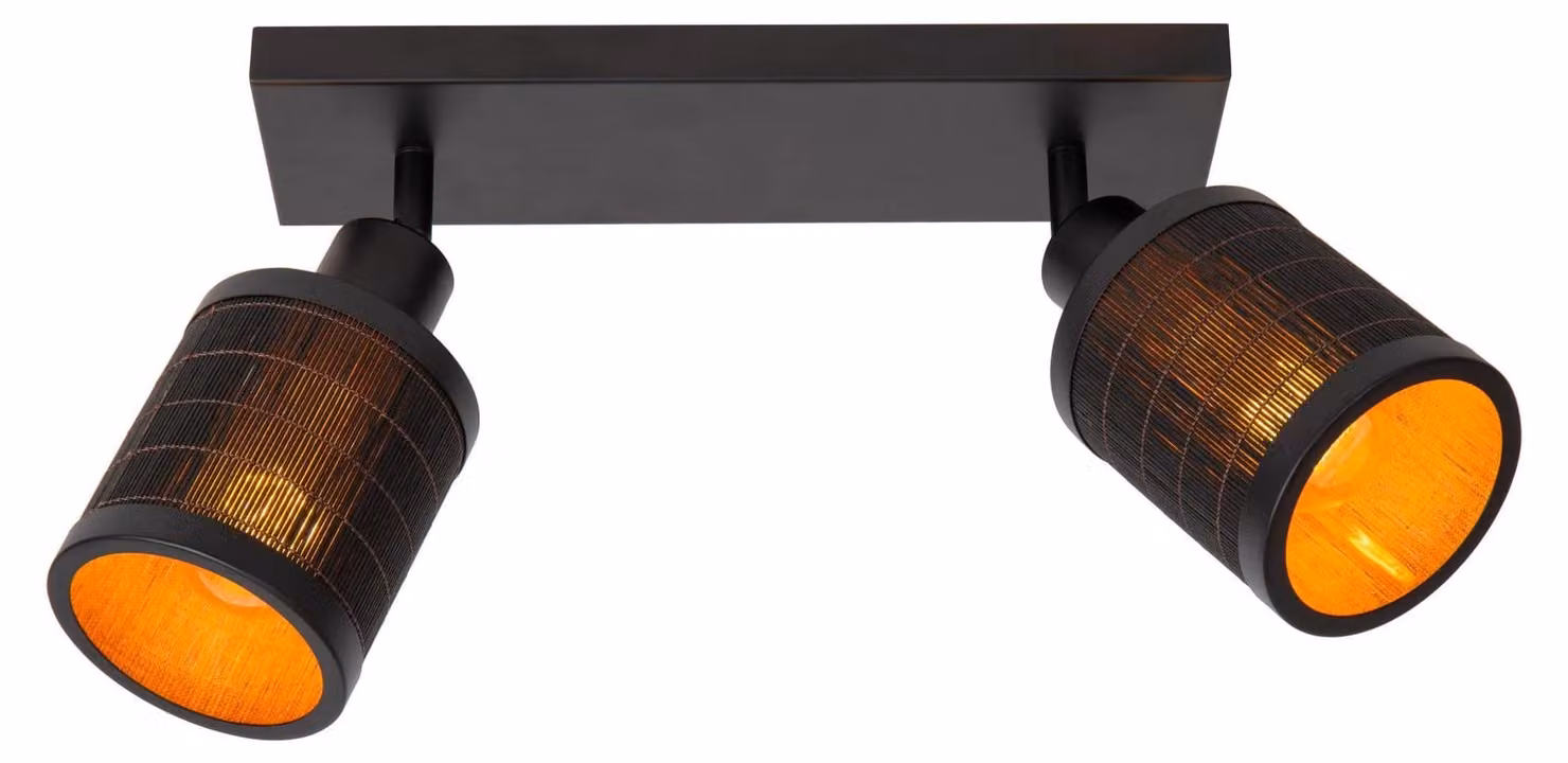 Lampada da soffitto paralumi in bambù TAGALOG 2xE27 40W Lucide