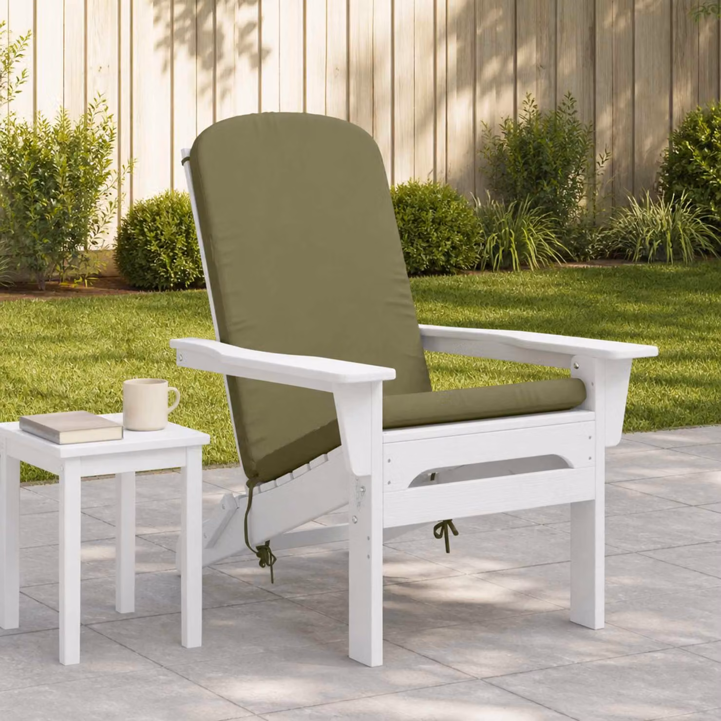 Cuscino per Lounger Sole vidaXL GEMERT Verde, 100% Poliestere, Lavabile e Resistente ai Raggi UV