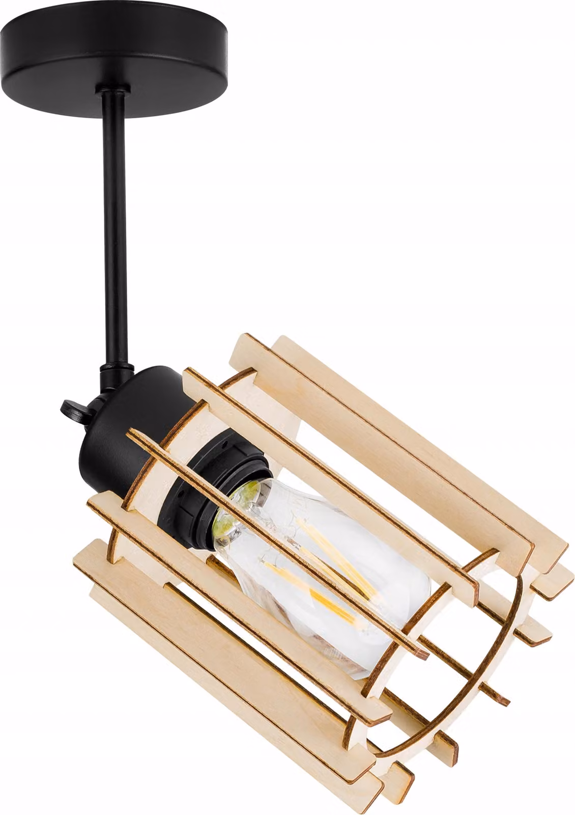 Moderna Lampada A Sospensione A Led In Legno