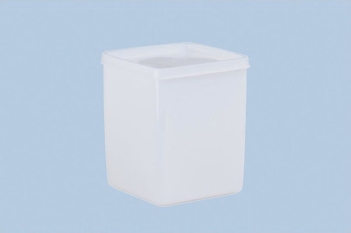 Barattolo Hünersdorff con coperchio a campana 1.000 ml, quadrato naturale, 103x103x127 mm