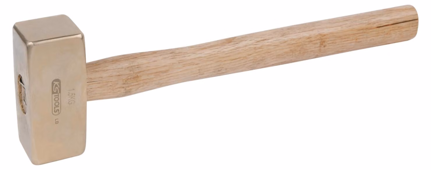 KS TOOLS BRONZEplus muffola da 5.000 g con manico in hickory - 963.2057
