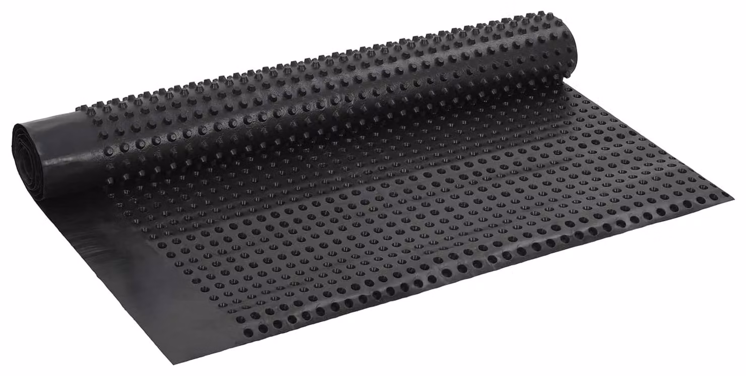 Foglio di drenaggio stampato Nero 1 x 10 m HDPE