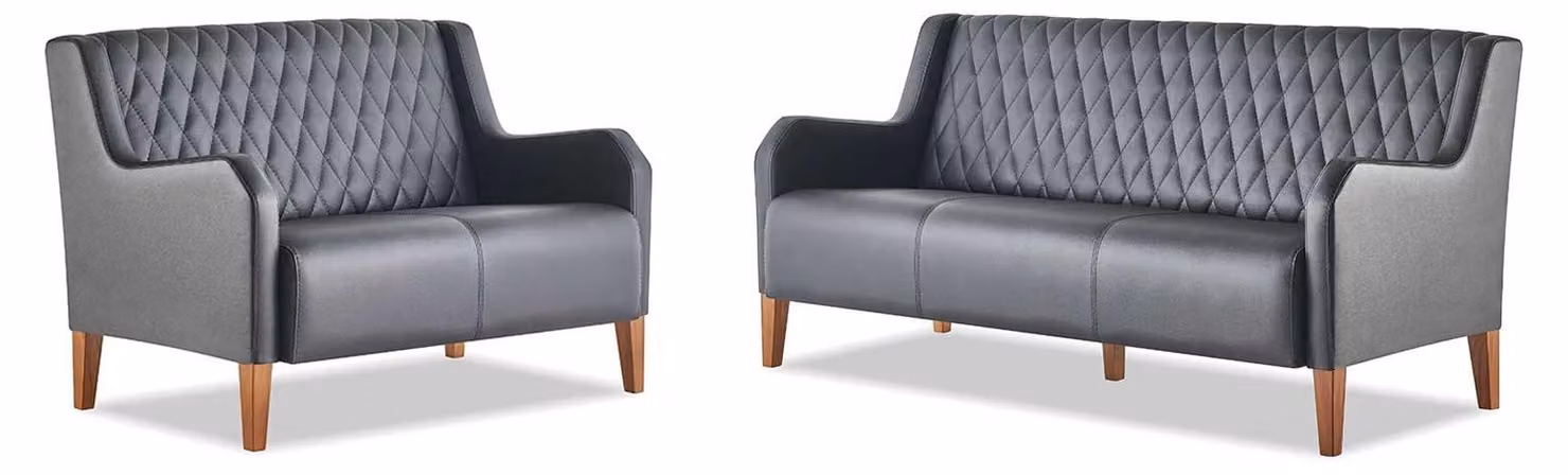 Sofagarnitur Schwarz Modern 3-Sitzer 2-Sitzer Komplett Sofas Sitzmöbel Set