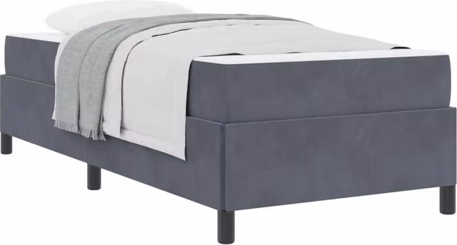 Letto singolo | Letto per adulti | Struttura del letto Grigio scuro 100 x 200 cm Tessuto