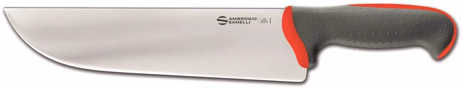 Coltello affettare, lama cm 26, colore rosso, linea Tecna