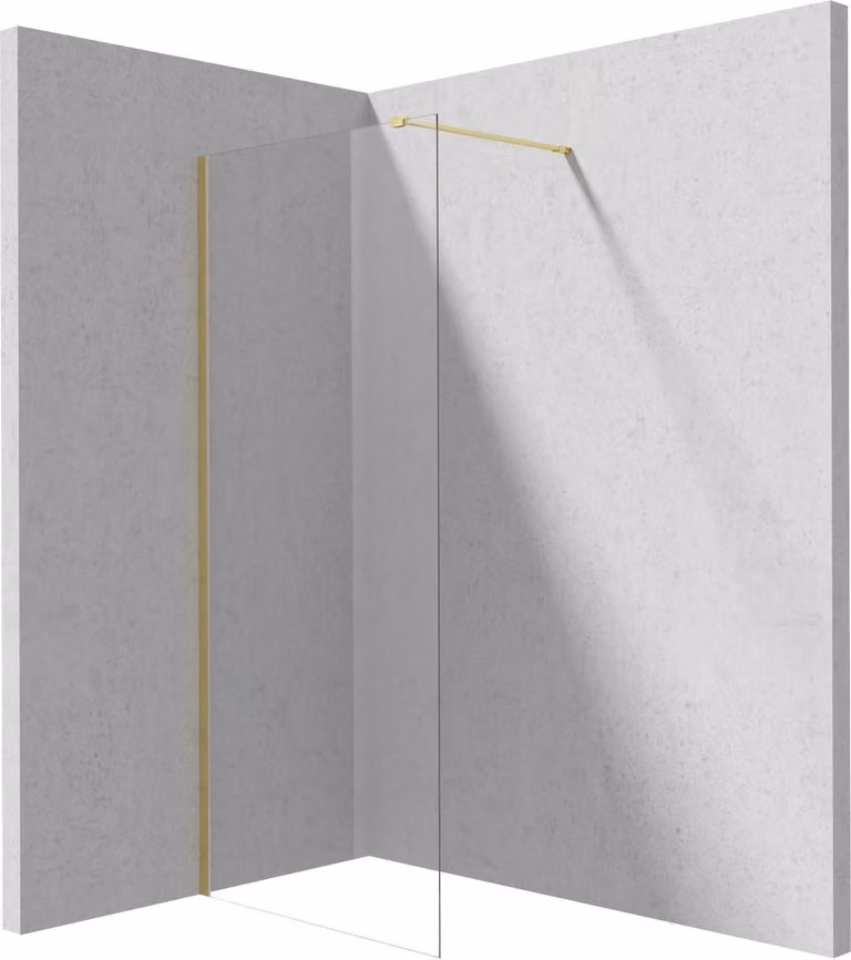 Parete doccia walk-in da 120 cm, vetro trasparente, rivestimento Active Cover, montaggio senza piatto doccia, altezza 195 cm, spessore 6 mm, porta reversibile