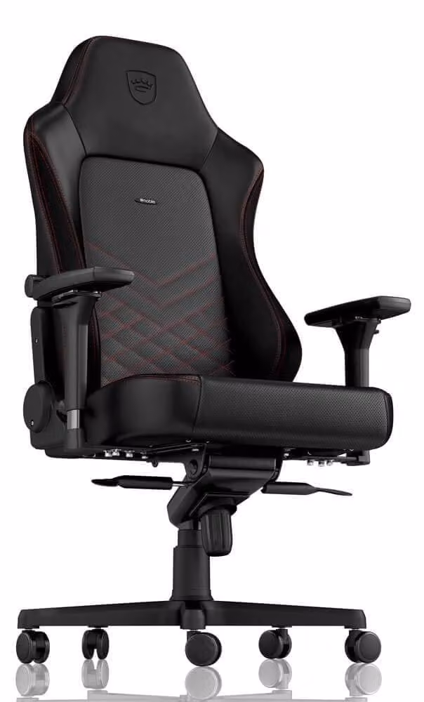 Sedia da gaming - EcoFinto cuoio - Nero e rosso - Fino a 150 kg - Supporto lombare - Per casa e scrivania