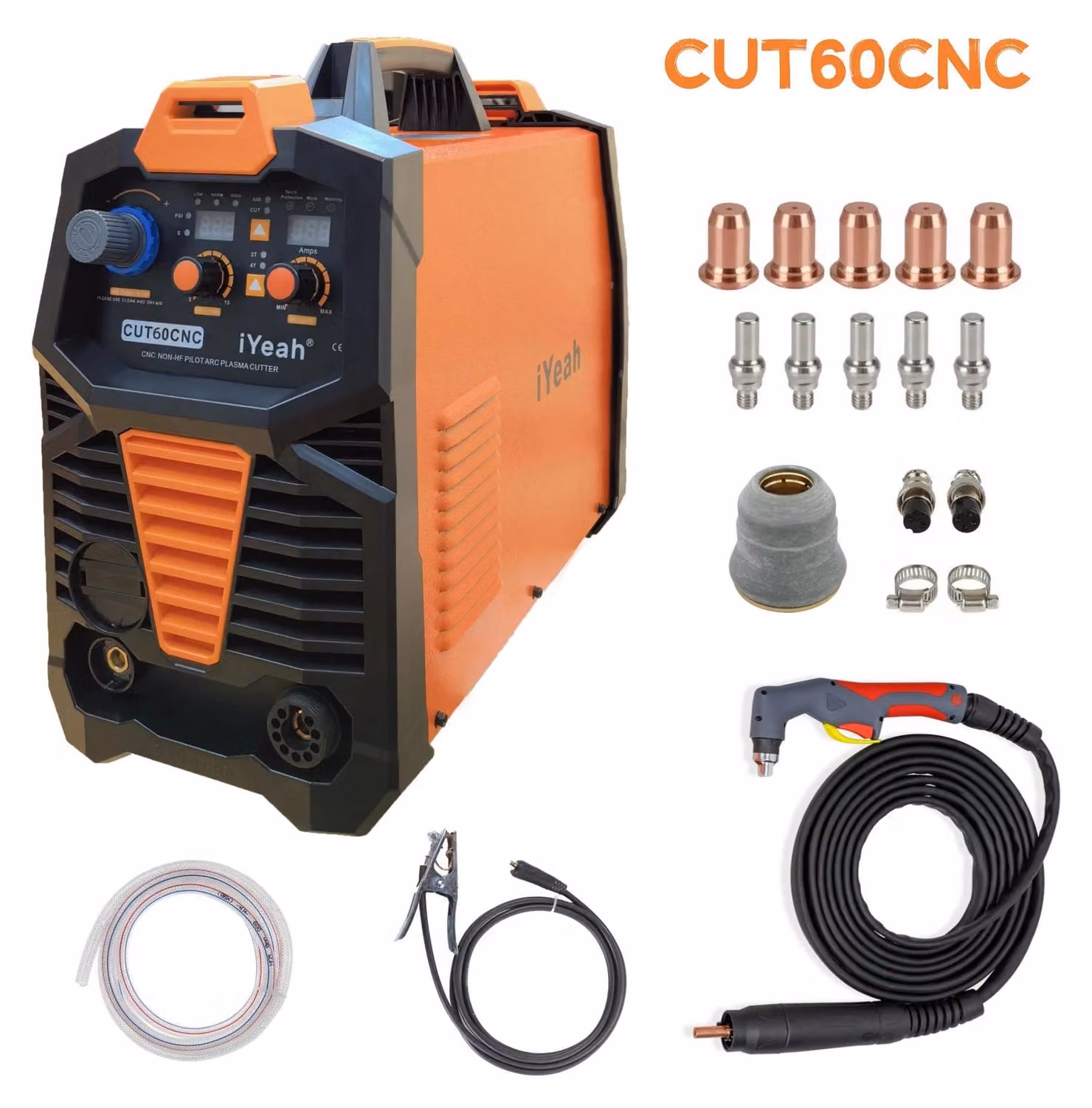 Tagliasigaro a plasma CNC - CUT65 PT60 - Accensione pilota senza alta frequenza - 65A 110/220V - Taglia fino a 30 mm - Torcia da taglio PT60 - CUT65-PT60
