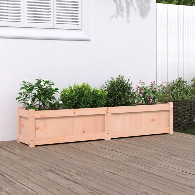 Fioriera da giardino vidaXL in legno di Douglas marrone L: 150 cm, P: 31 cm, H: 31 cm