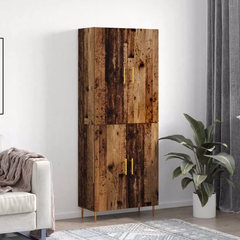 vidaXL Credenza Moderna in Legno MDF Marrone per Soggiorno e Sala da Pranzo L/P/H: 69,5 x 34 x 180 cm