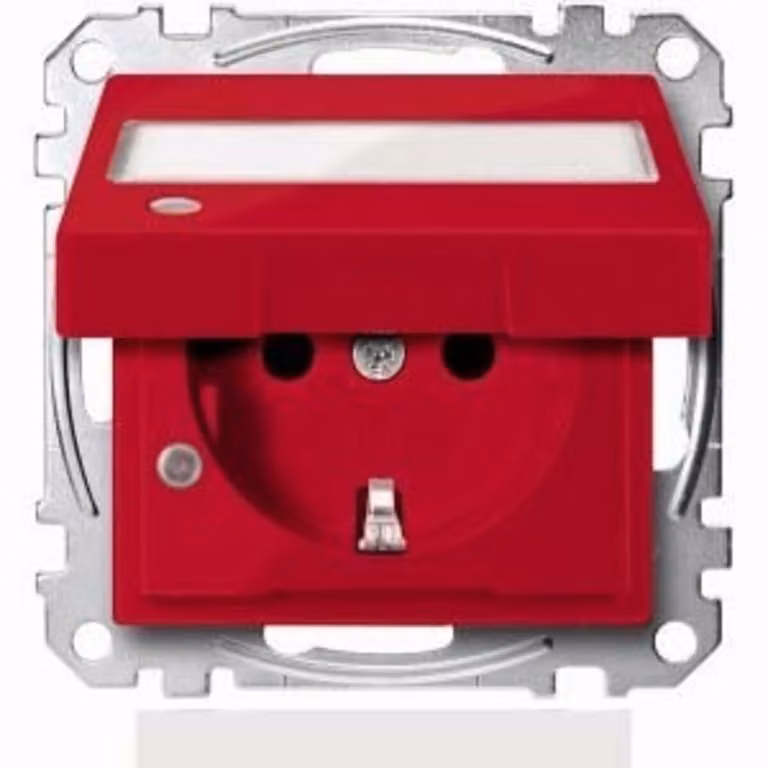 Presa SCHUKO per circuiti speciali, con interruttore a levetta, per illuminazione e dispositivi di scrittura BRS, StK, sistema rubino M