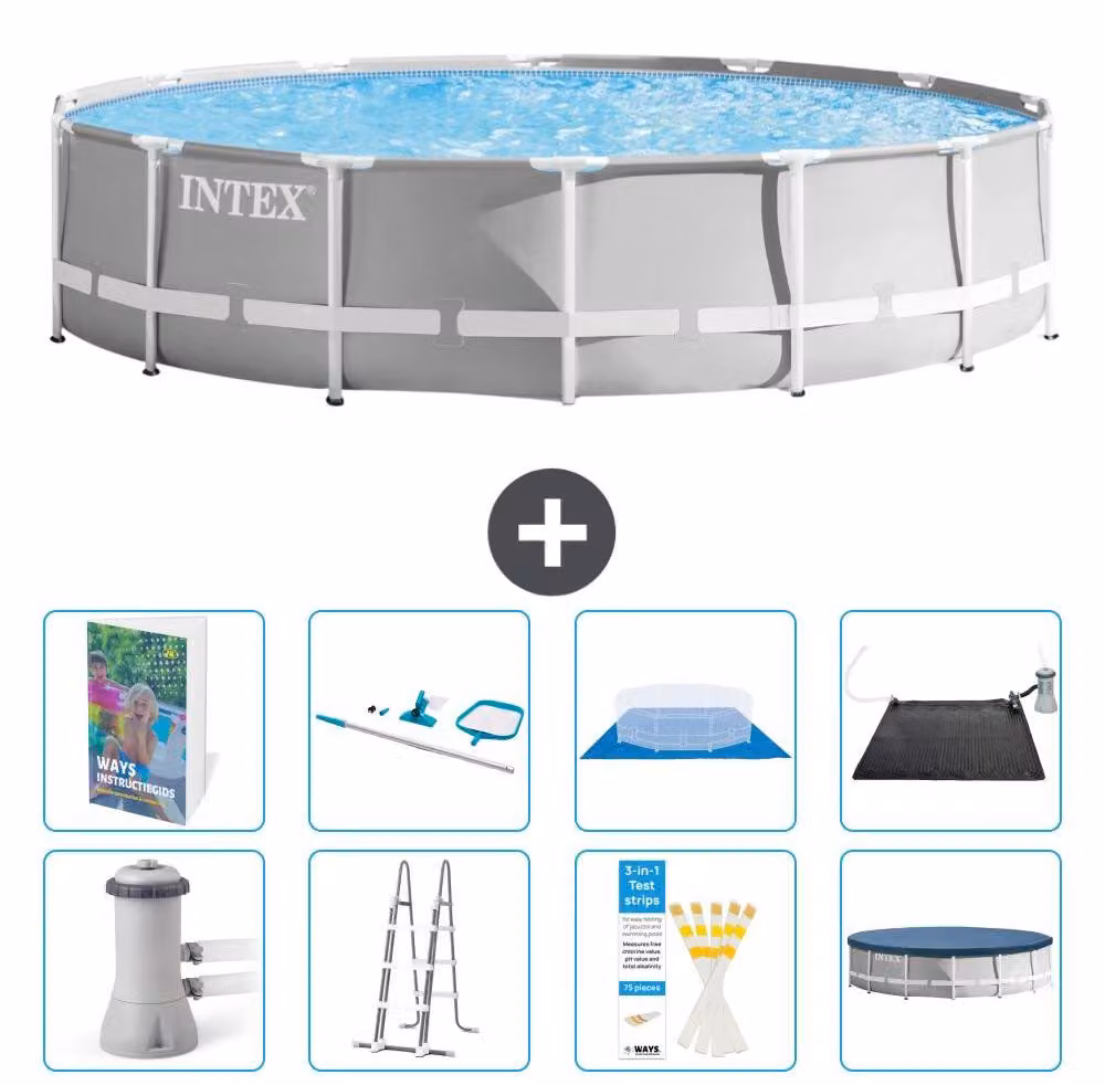 Struttura per piscina a forma di prisma - 427x107 cm - composta da 7 elementi - modello S583