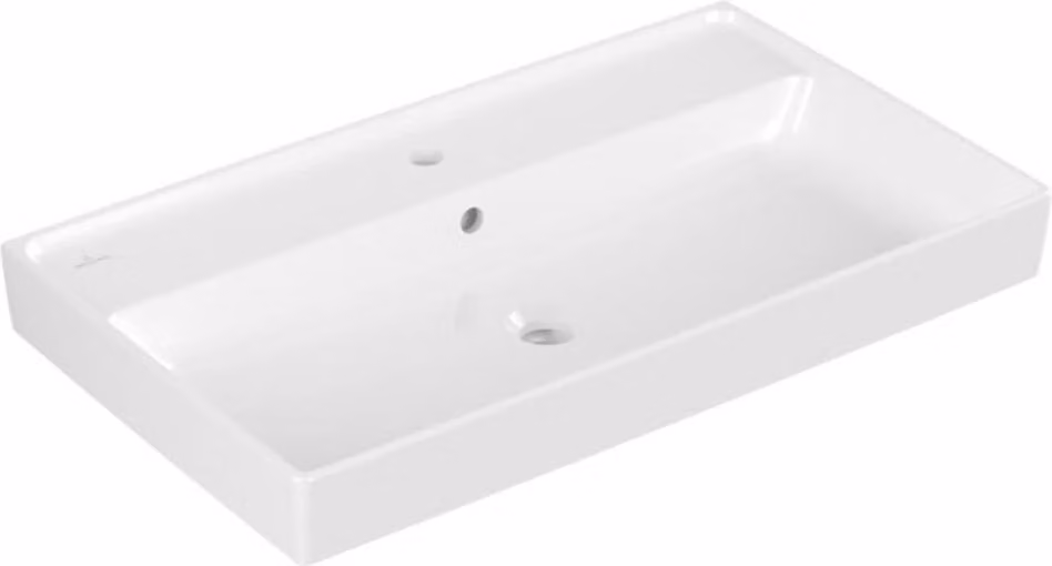 Villeroy & Boch Collaro lavabo pour armoire, 1 trou pour robinet, avec trop-plein, côté inférieur poncé, 800x465mm, 4A338G01, 4A338G01