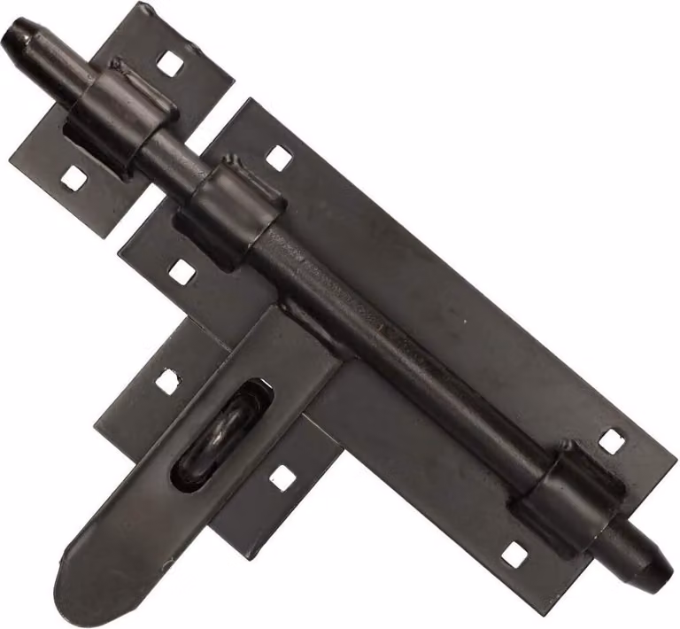 KOTARBAU® Chiavistello per Porta in Legno Acciaio 270mm Nero Catenaccio Porta sin Serratura per Cancello Da Giardino Catenaccio per Cancello