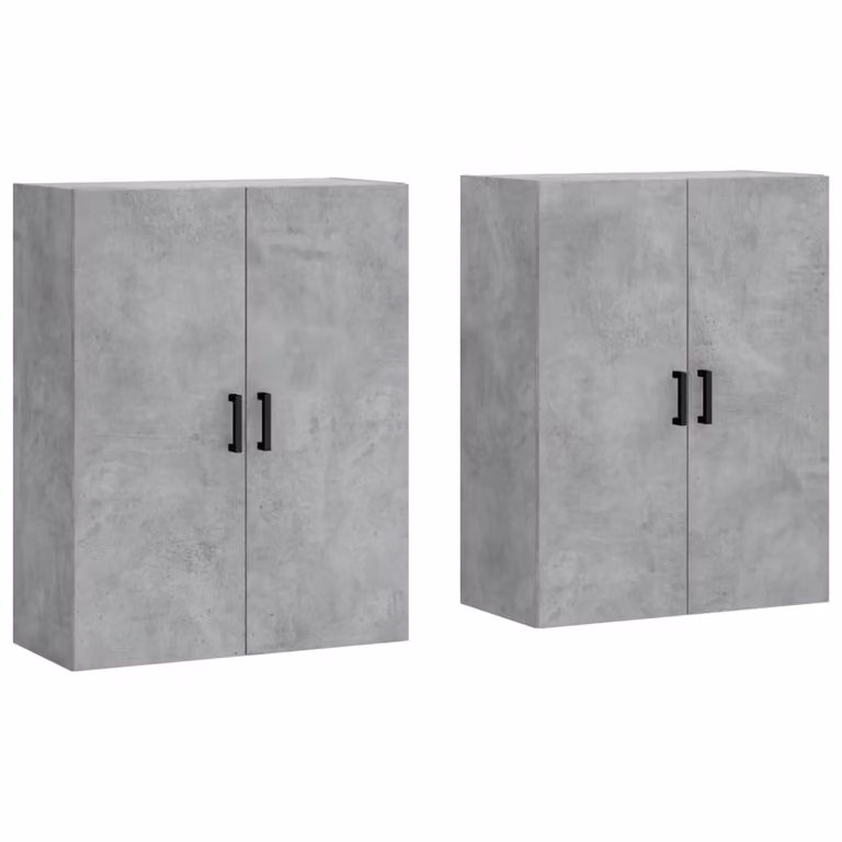 Mobili a Parete 2 pz Grigio Cemento 69,5x34x90 cm