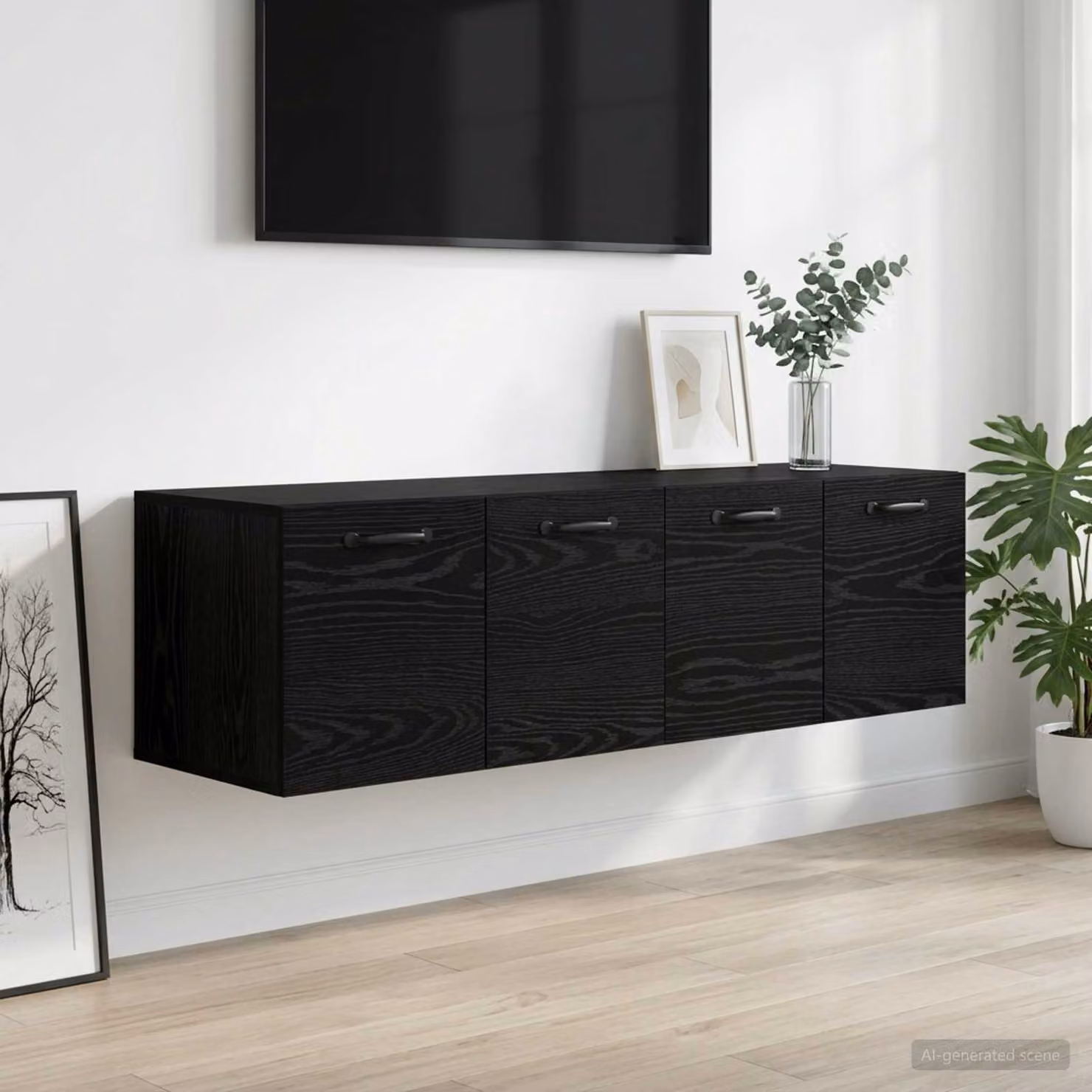 Set di 2 armadietti a muro moderni vidaXL in legno ingegnerizzato, L/P/H: 120 x 36,5 x 35 cm