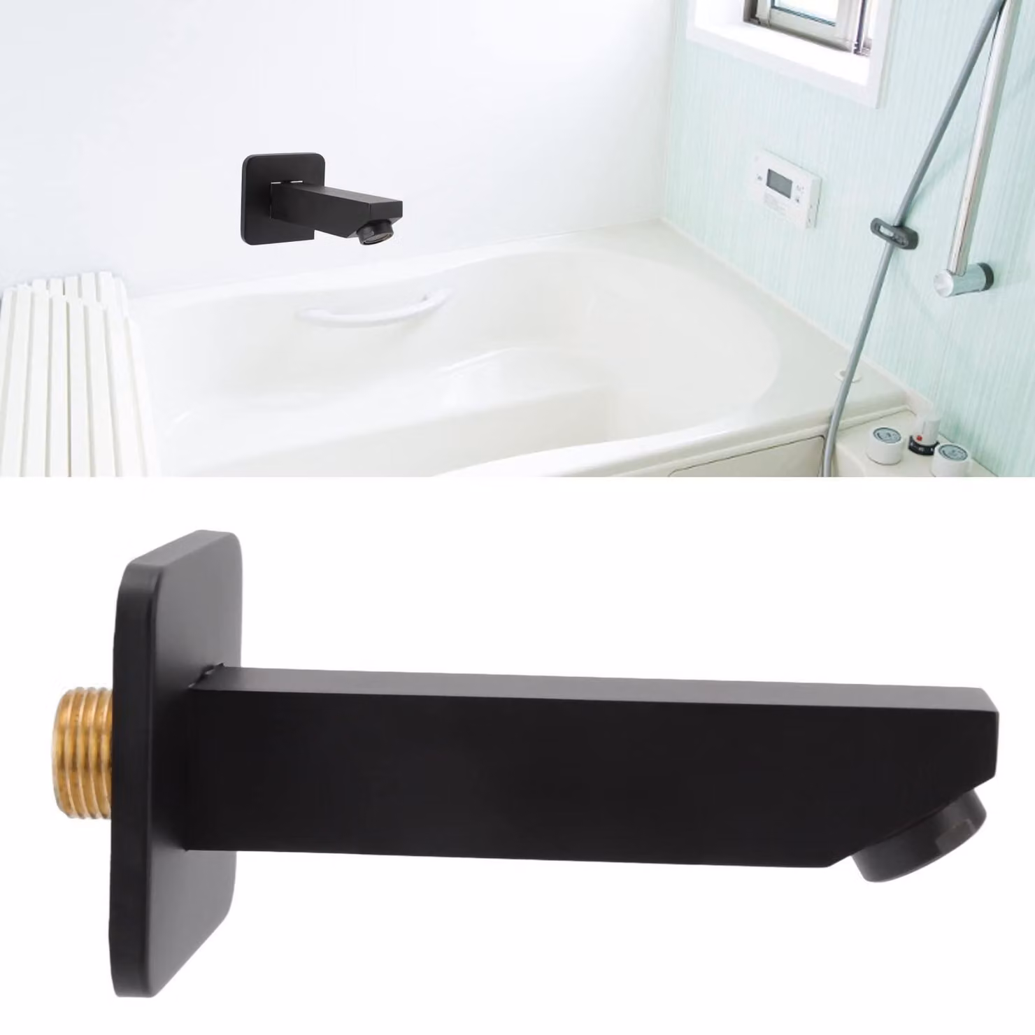Miscelatore monocomando da incasso, attacco G1/2, colore nero, per lavabo da bagno