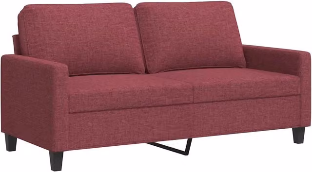 Divano | Divano da soggiorno | Sofa a 2 Posti Rosso Vino 140 cm in Tessuto