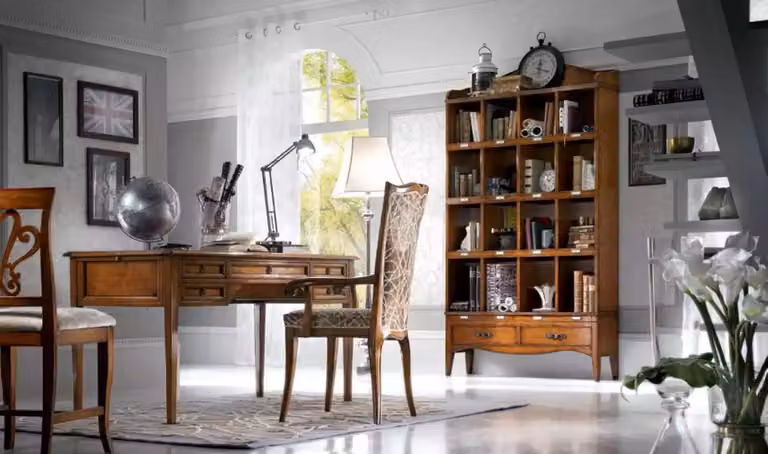 Schreibtisch Holz Tisch Tische Bücherregal Möbel Büro Design 3tlg Set
