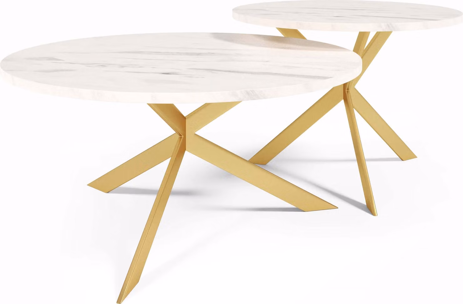 FURNLUX Tavolino Libre White Undamp; Grey 75cm / Colore principale: Bianco / Dimensioni: 75 x 36 x 75 cm