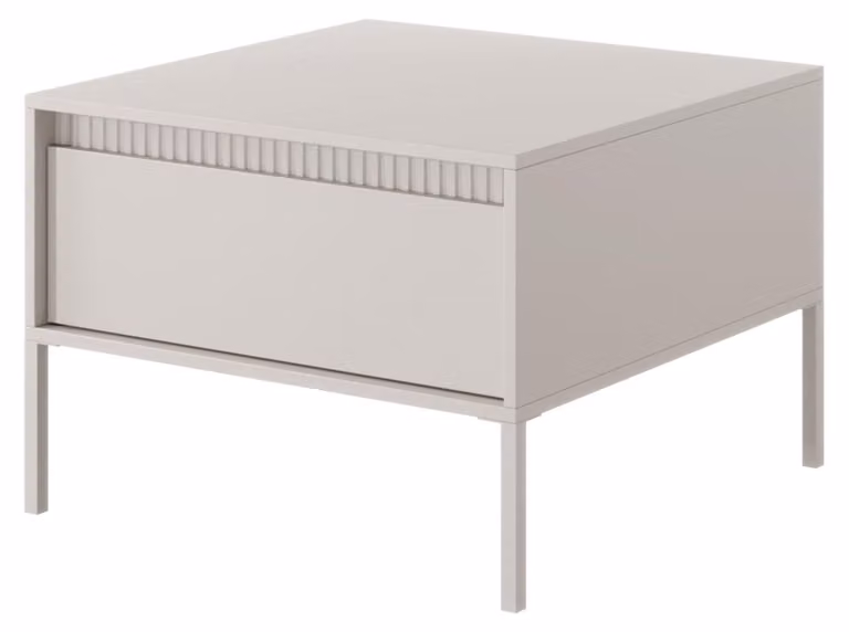 Selsey FALSETTO - Tavolino con cassetto - 68x68 cm - beige