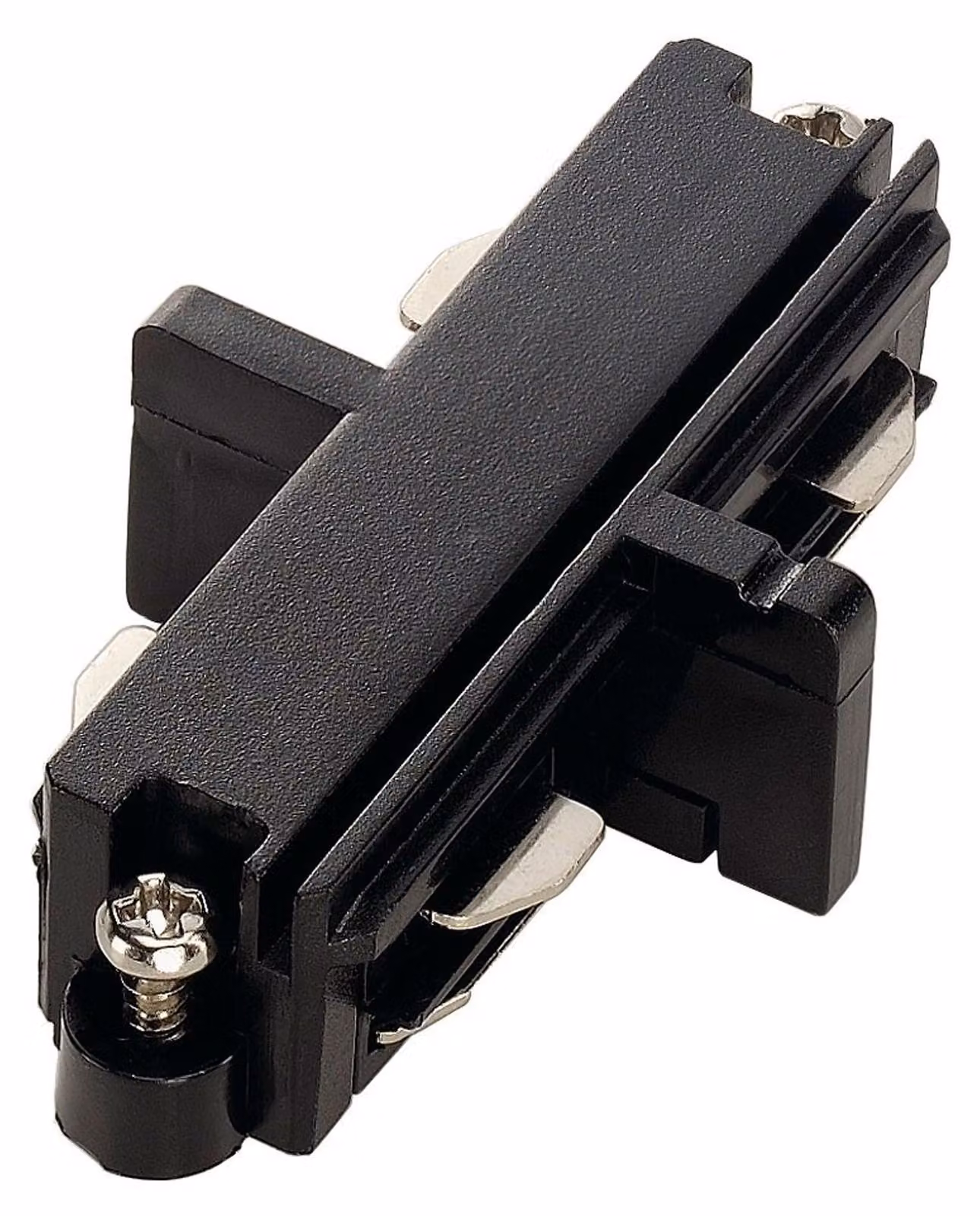 SLV 143090 Connettore longitudinale per binario HV a circuito singolo nero elettrico