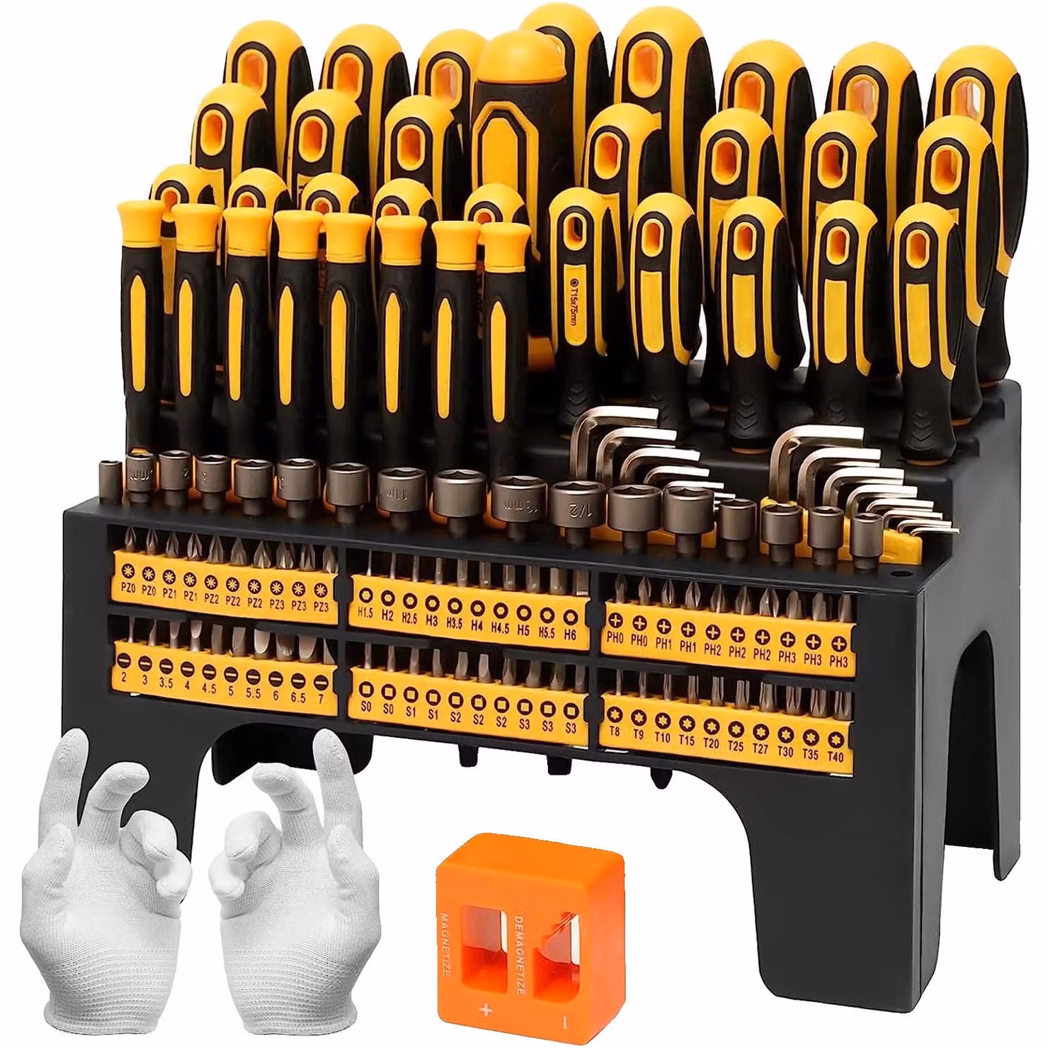 Set di cacciaviti magnetici, 131 pezzi, design ergonomico, 131 pezzi