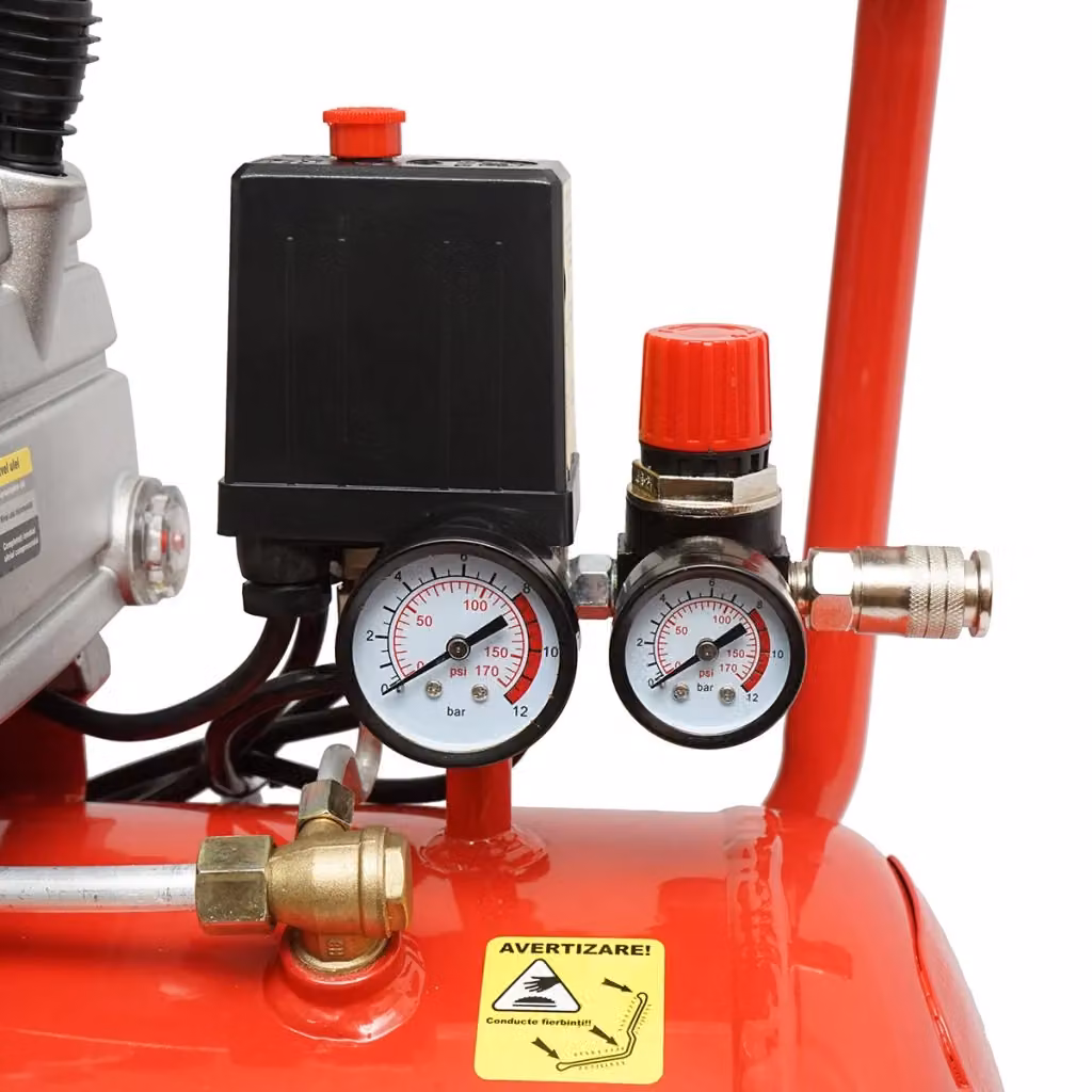 Compressore d'aria Breckner Germany rosso con volume 50L, potenza 1,5kW e pressione massima 8 Bar – 2