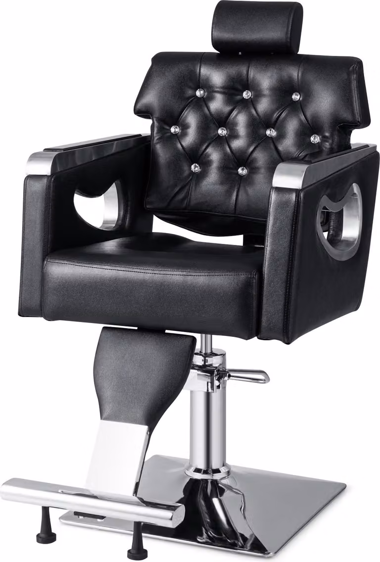 Sedia da barbiere COSTWAY regolabile in altezza, sedia da barbiere inclinabile di 90-137°, sedia da barbiere con schienale, poggiatesta e pompa idraulica, sedia da barbiere fino a 150kg