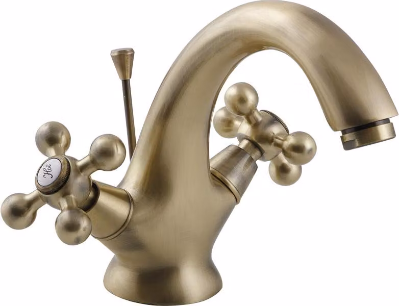 Rubinetto da lavabo a colonna Stilo con piletta di scarico KUCHINOX