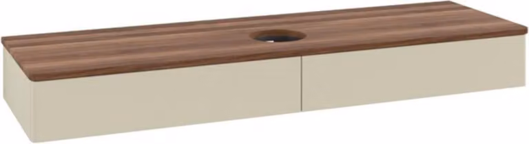 V&B Mobiletto senza struttura frontale, con illuminazione Antao 160x50cm, WBP colore w. wal, si Gr m Lac