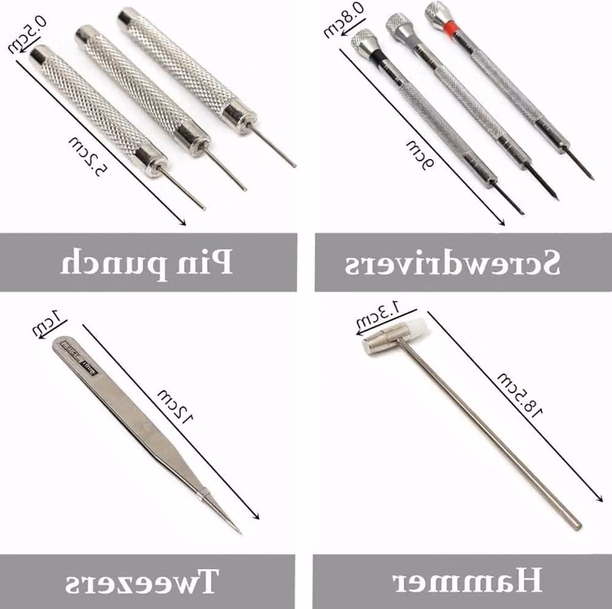 Kit di strumenti per la riparazione di orologi da 147 pezzi - Set di strumenti per molle - Strumento per perni di collegamento degli orologi.