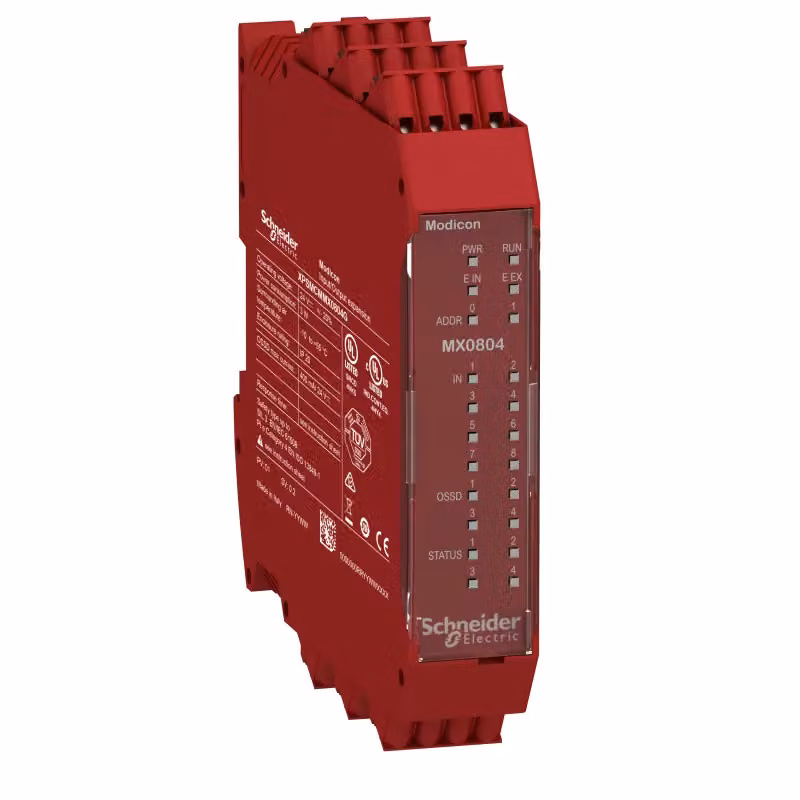 Schneider Electric Modulo di espansione misto Modicon XPSMCM, 8E di sicurezza, 4 A, semiconduttori di sicurezza, morsetti a molla XPSMCMMX0804G