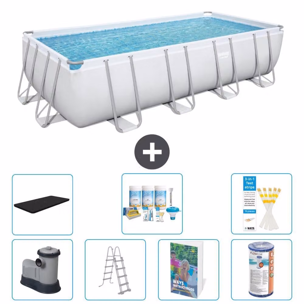 Bestway Power Steel, piscina rettangolare - 549x274x122 cm - 6 pezzi, modello S556