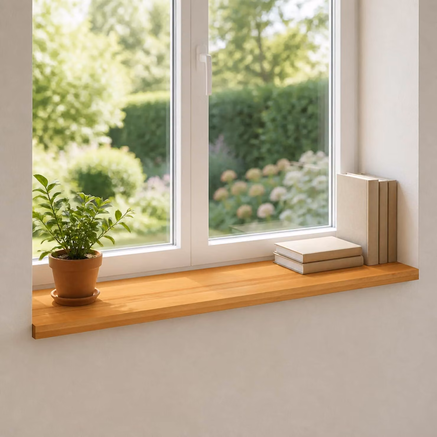Set di 2 soglie per finestre vidaXL in legno, colore marrone, L 90 x P 40 x H 2 cm