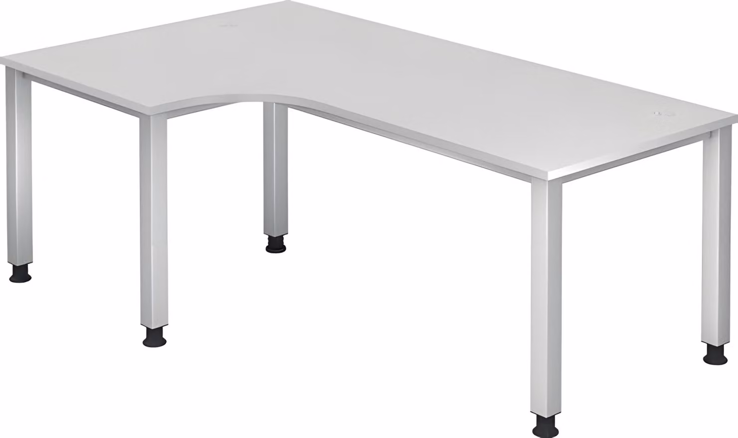 HAMMERBACHER QS82 höhenverstellbarer Schreibtisch weiß L-Form