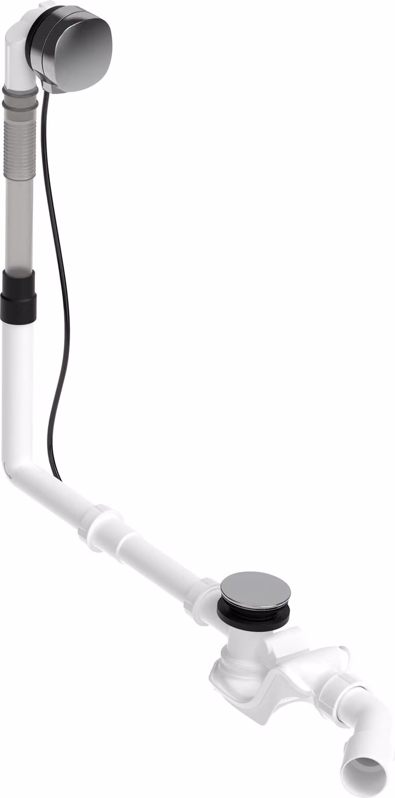 Duravit Quadroval set de vidage et de trop-plein avec bec de baignoire 792203, chrome, 792203000001000, 792203000001000