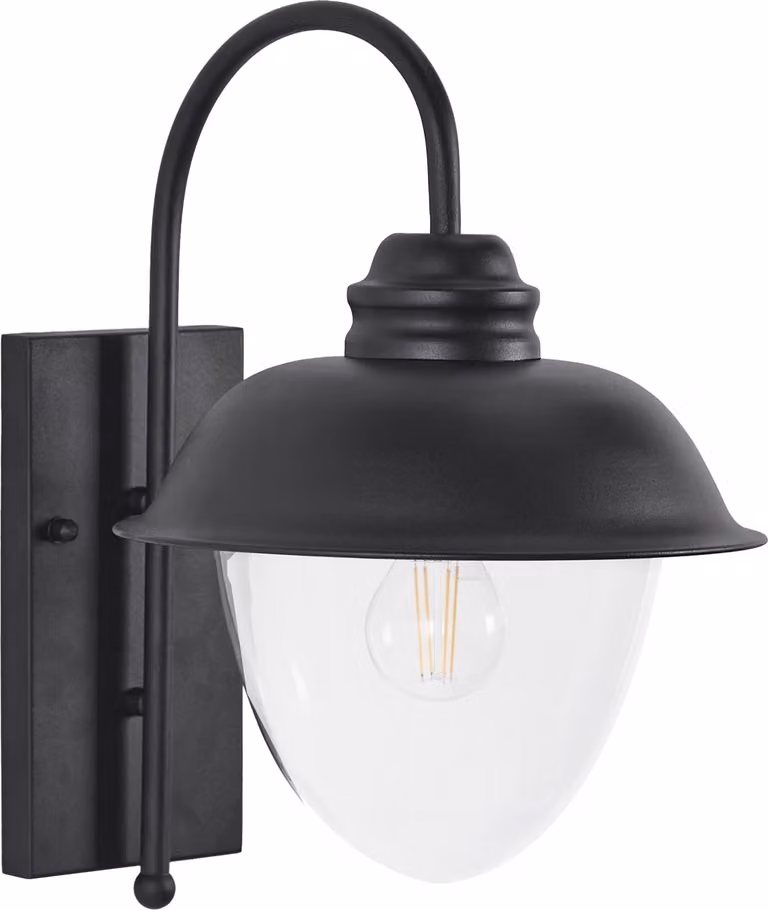 BELIANI Lampada da parete per esterni Alluminio nero opaco Lampada da parete da giardino a sospensione Design moderno