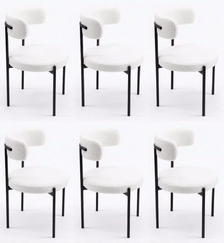 Set di 6 sedie imbottite – eleganti, comode e dal design moderno