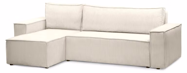 Divano a tre posti con funzione letto, modello Agi, colore avorio