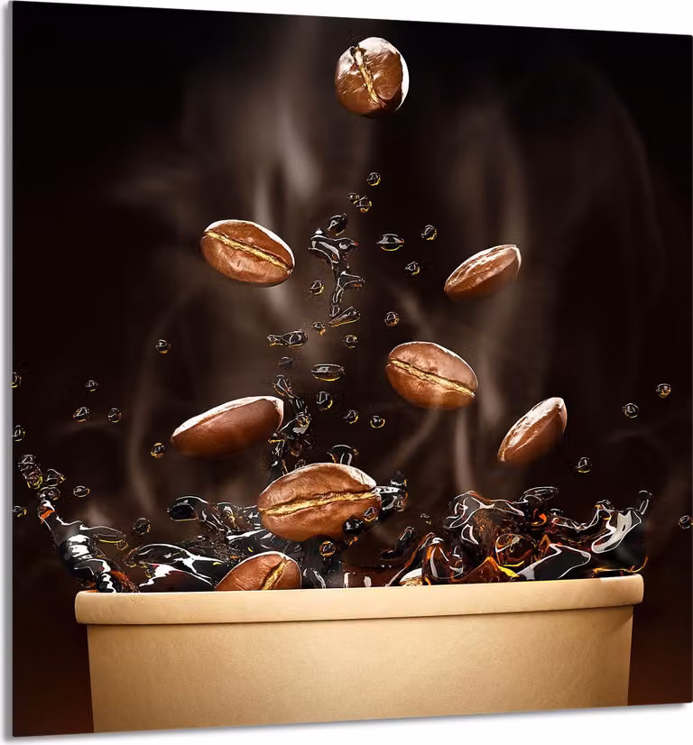 PIATTO IN VETRO PER CUCINA 60x65 Caffè