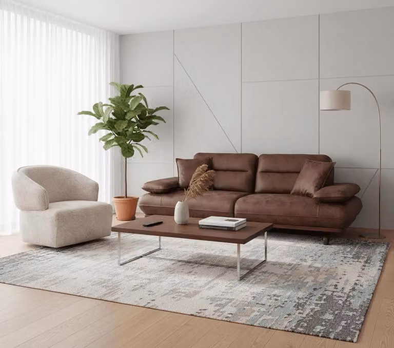 Set da salotto moderno con divano 3+1 e design elegante
