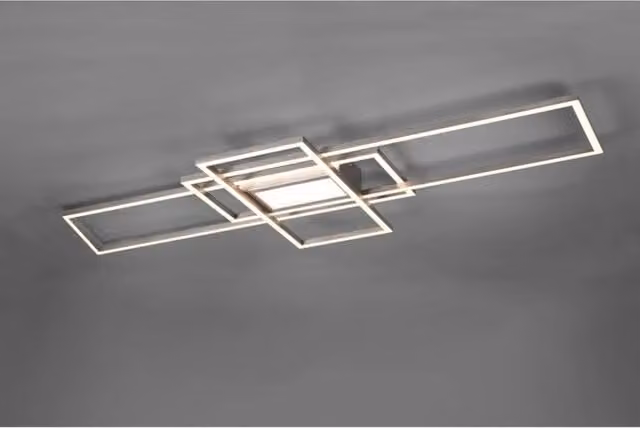 Plafoniera Irvine 3 Rettangoli Led 60w Nichel L105 cm Dimmerabile Trio Lighting